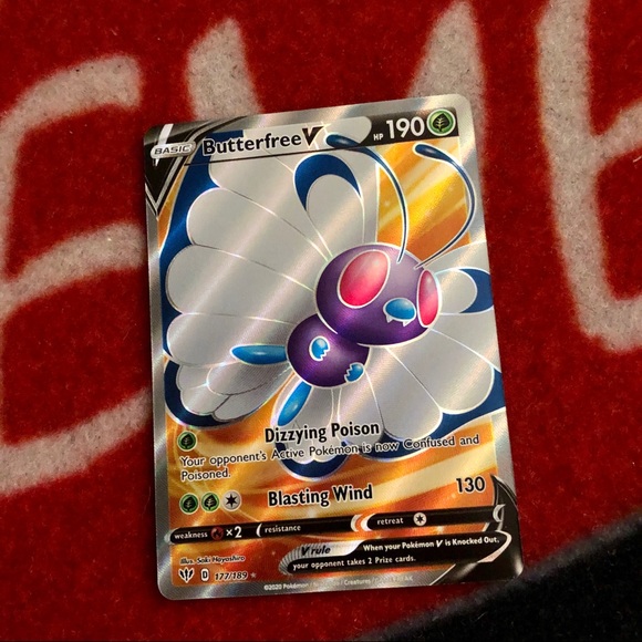 Pokemon | Other | Pokmon Butterfree V Full Art Darkness Ablaze | Poshmark